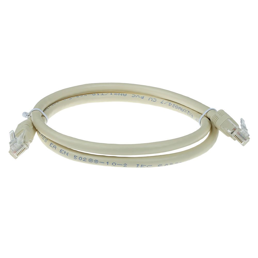 ACT CAT6A U-UTP Patch Cable 5m Ivory