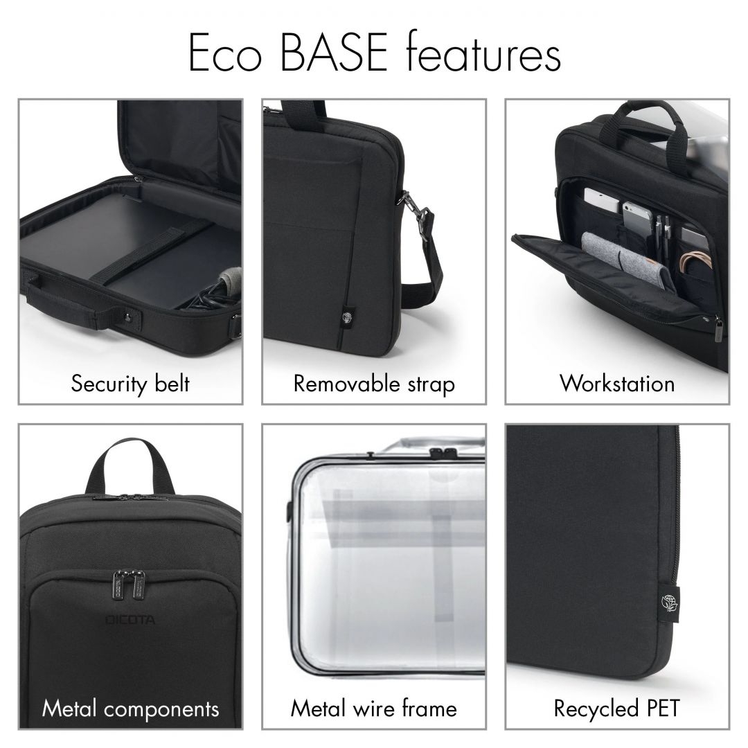 Dicota Laptop Backpack Eco Base 17,3" Black