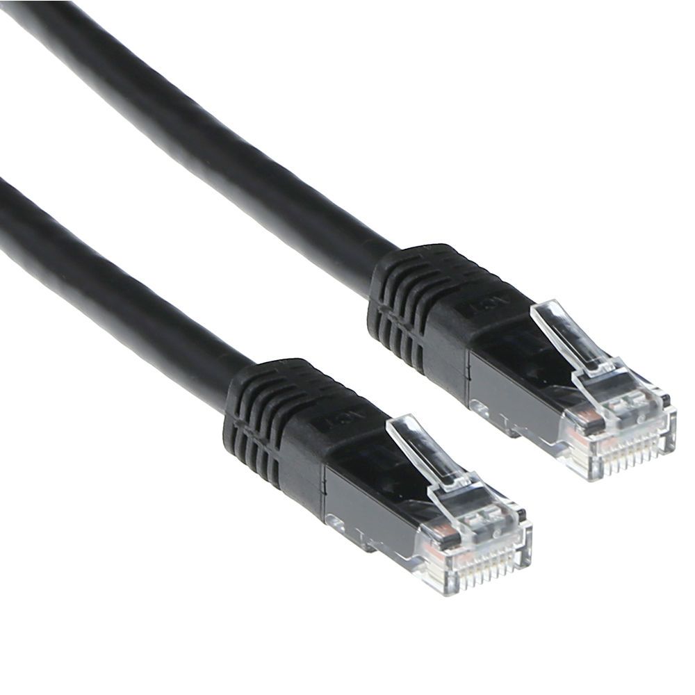 ACT CAT6A U-UTP Patch Cable 0,5m Black