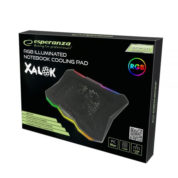 Esperanza Xalok Gamer Notebook hűtőpad Black