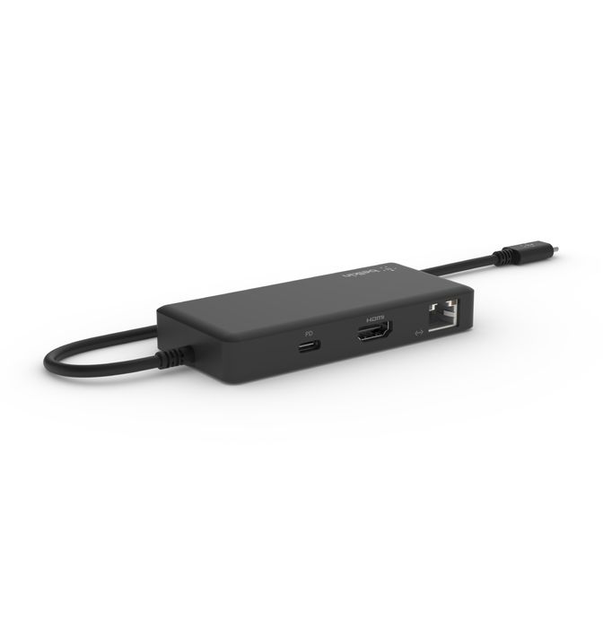 Belkin Connect USB-C 5-in-1 Multiport Adapter Black