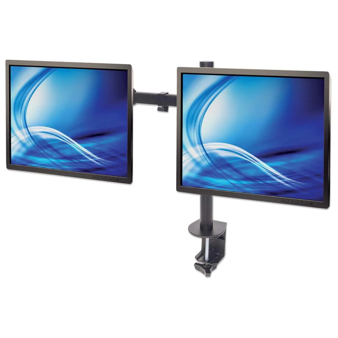 Manhattan Universal Dual Monitor Mount with Double-Link Swing Arms