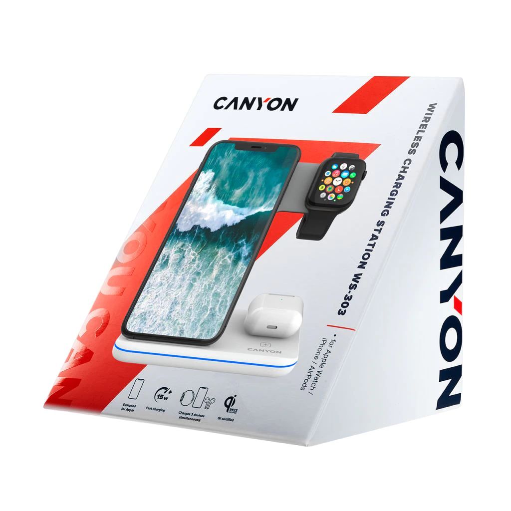 Canyon WS-303 3in1 Wireless Charger White