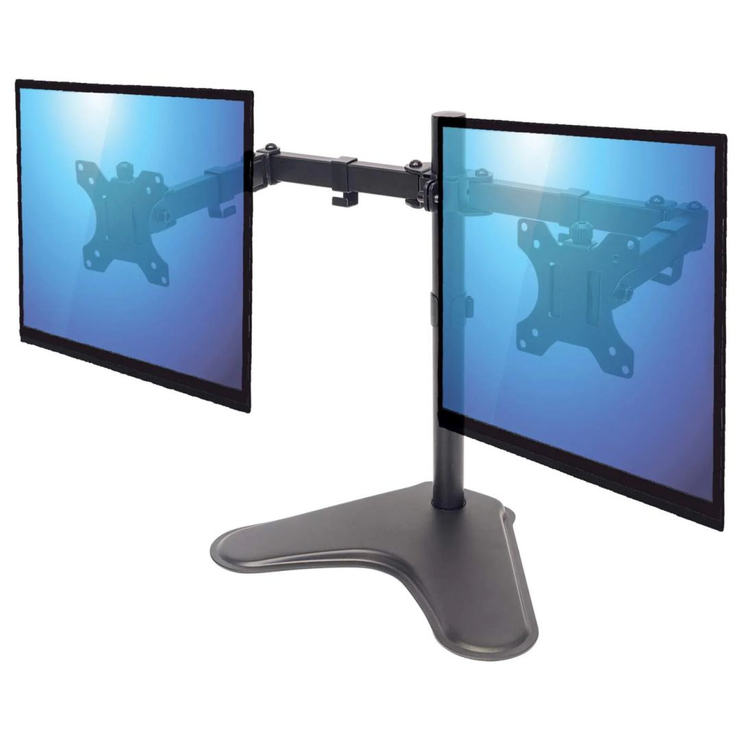 Manhattan Universal Dual Monitor Stand with Double-Link Swing Arms