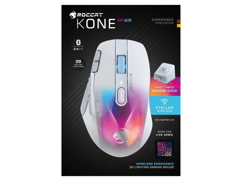 Roccat Kone XP Air RGB Gaming Mouse White