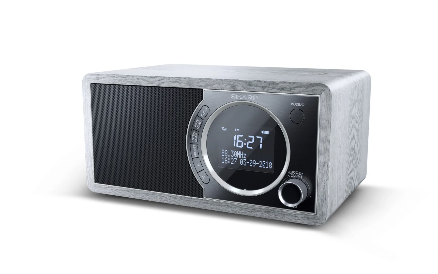 Sharp DR-450GR FM/DAB+ Digital Radio Grey