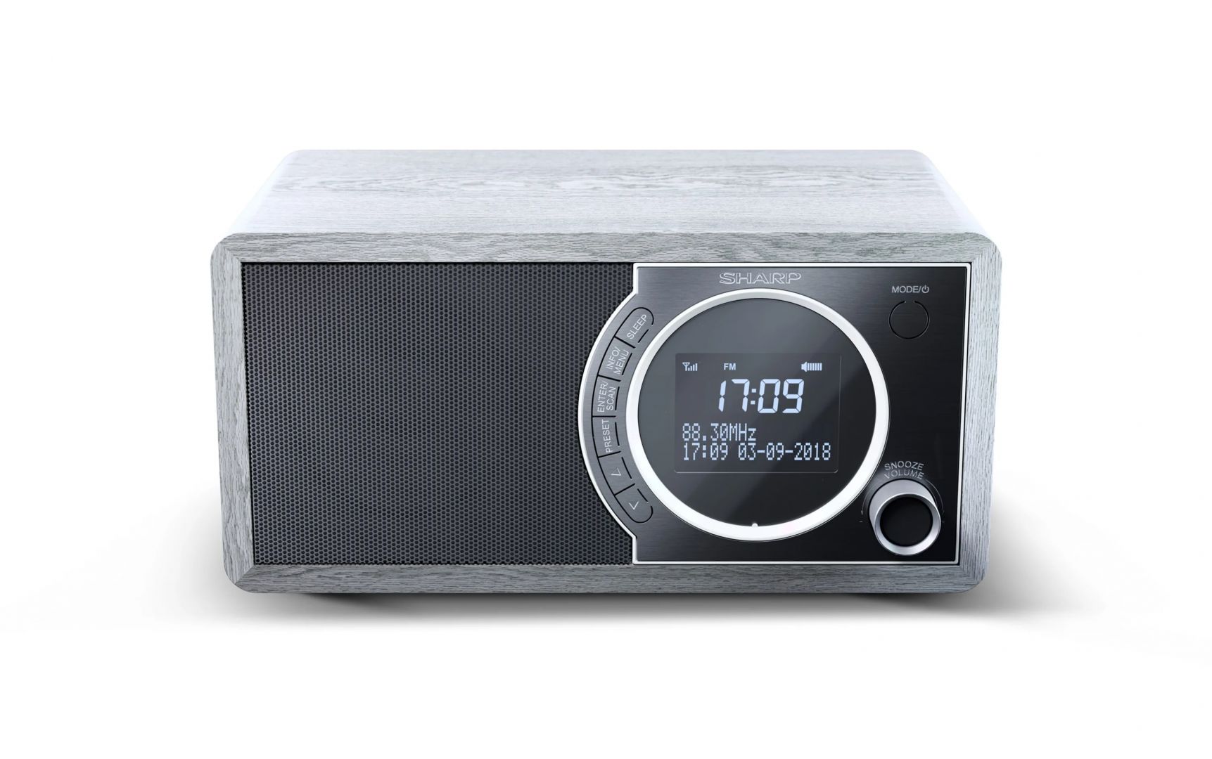 Sharp DR-450GR FM/DAB+ Digital Radio Grey