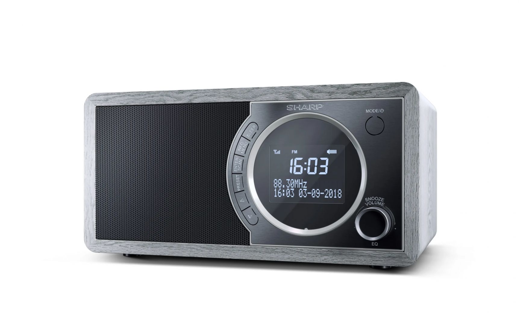 Sharp DR-450GR FM/DAB+ Digital Radio Grey