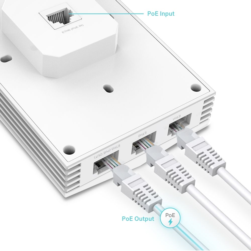 TP-Link EAP655-Wall AX3000 Wall Plate WiFi 6 Access Point White