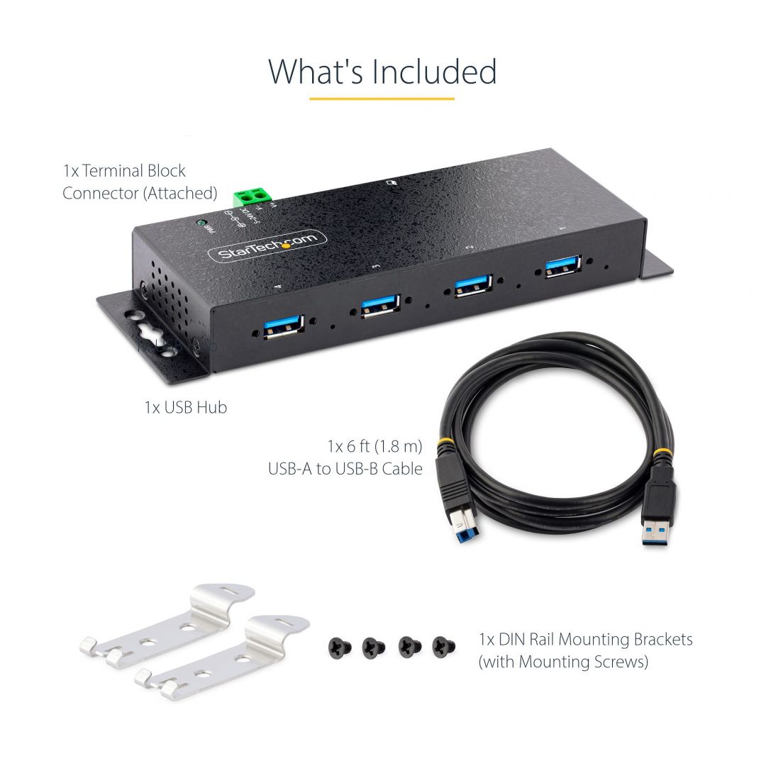 Startech 4-portos USB3.0 HUB Aluminum