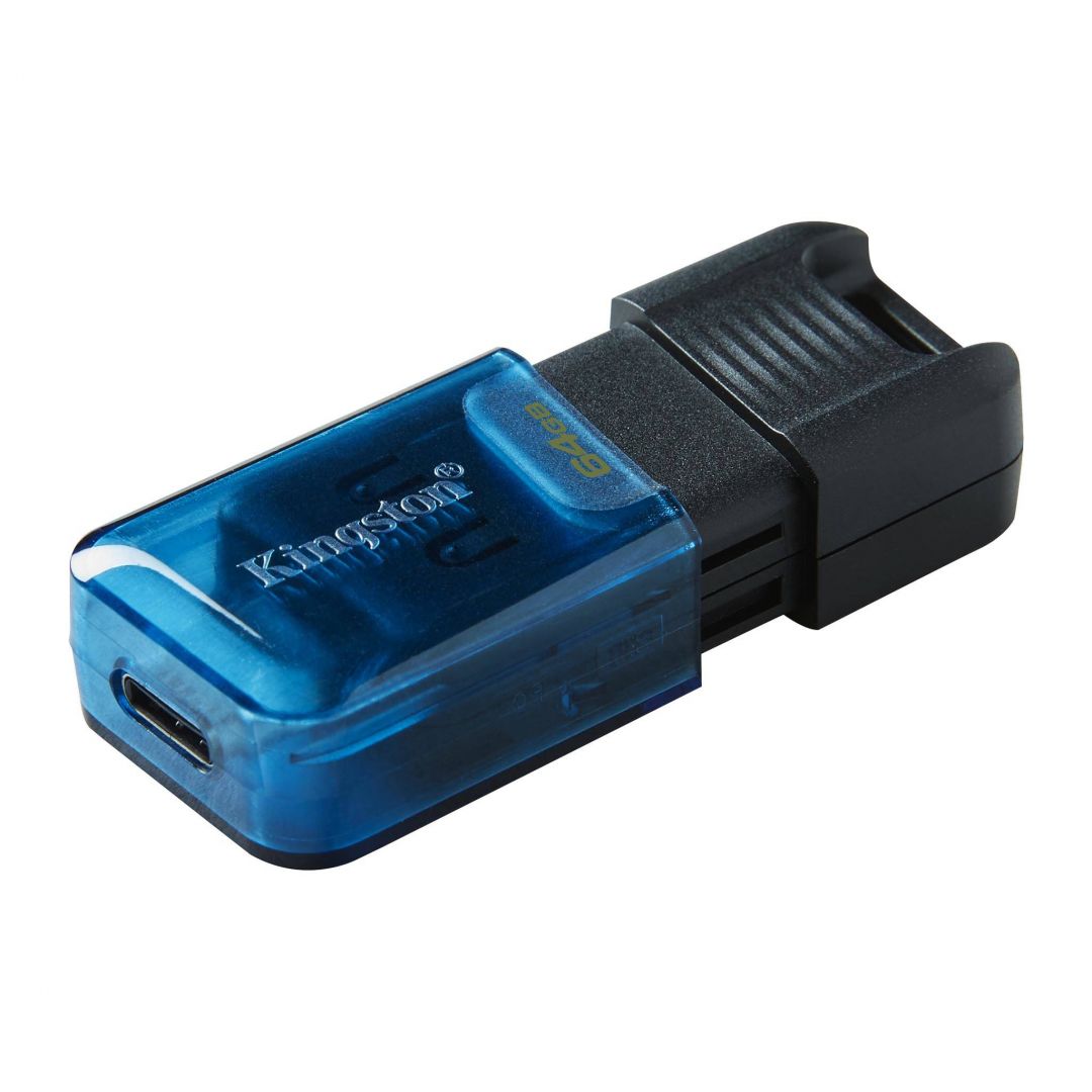 Kingston 64GB DataTraveler 80 M USB-C Gen 1 USB3.2 Black/Blue