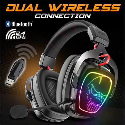 Spirit Of Gamer XPERT XH1500 Wireless RGB Headset Black