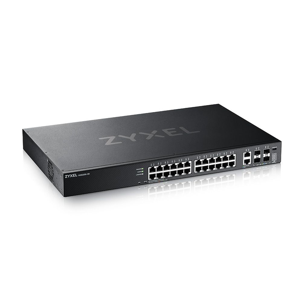 ZyXEL XGS2220-30 24-port GbE L3 Access Switch with 6 10G Uplink