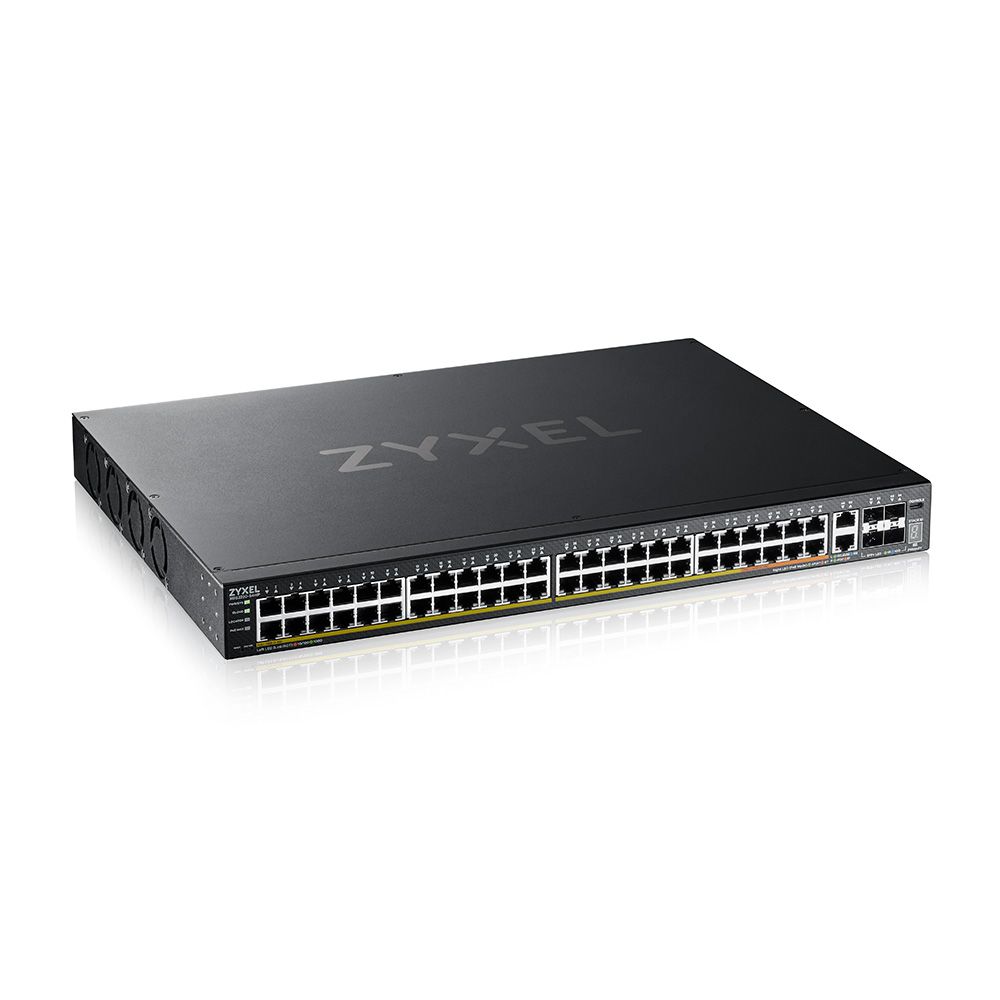 ZyXEL XGS2220-54HP 48-port GbE L3 Access PoE+ Switch with 6 10G Uplink (600 W)