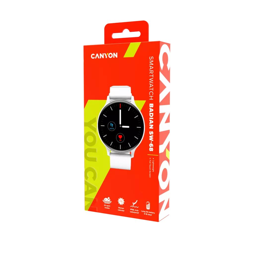 Canyon SW-68 Badian SmartWatch Silver/White