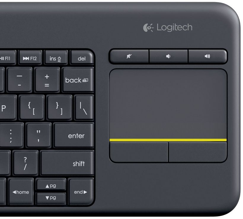 Logitech K400 Plus Wireless Touch Keyboard Black UK