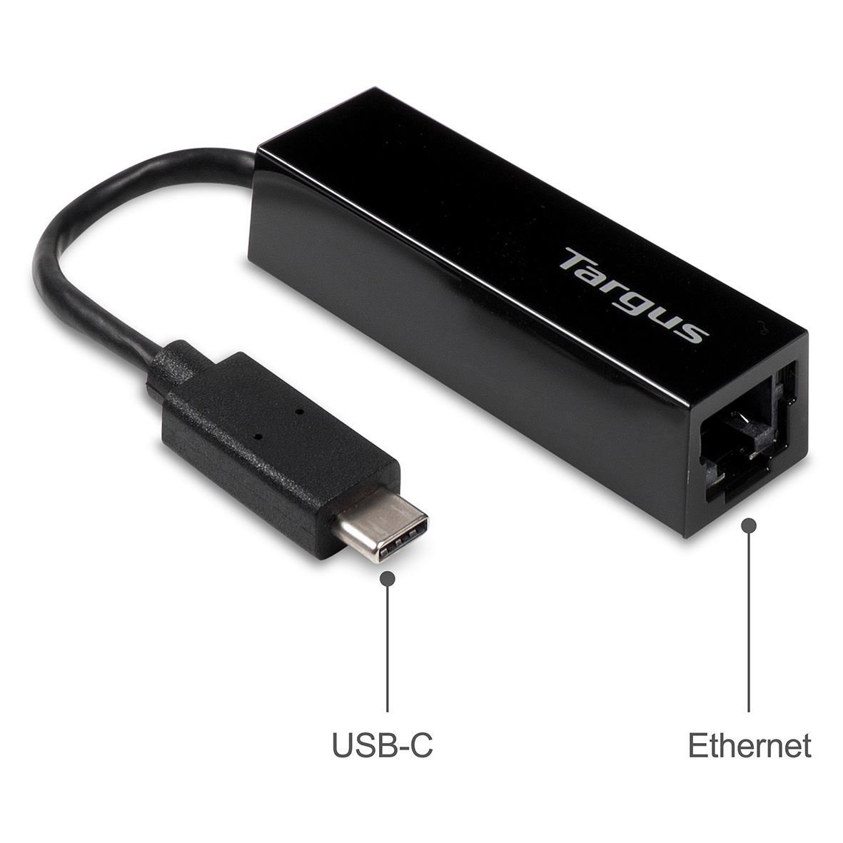 Targus USB-C to Gigabit Ethernet Adapter Black