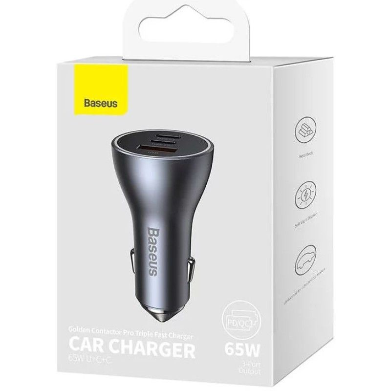 Baseus Golden Contactor Pro Car Charger Black