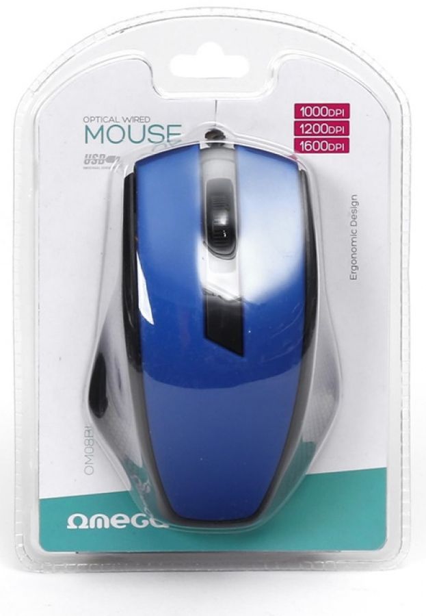 Omega OM08BL Mouse Blue