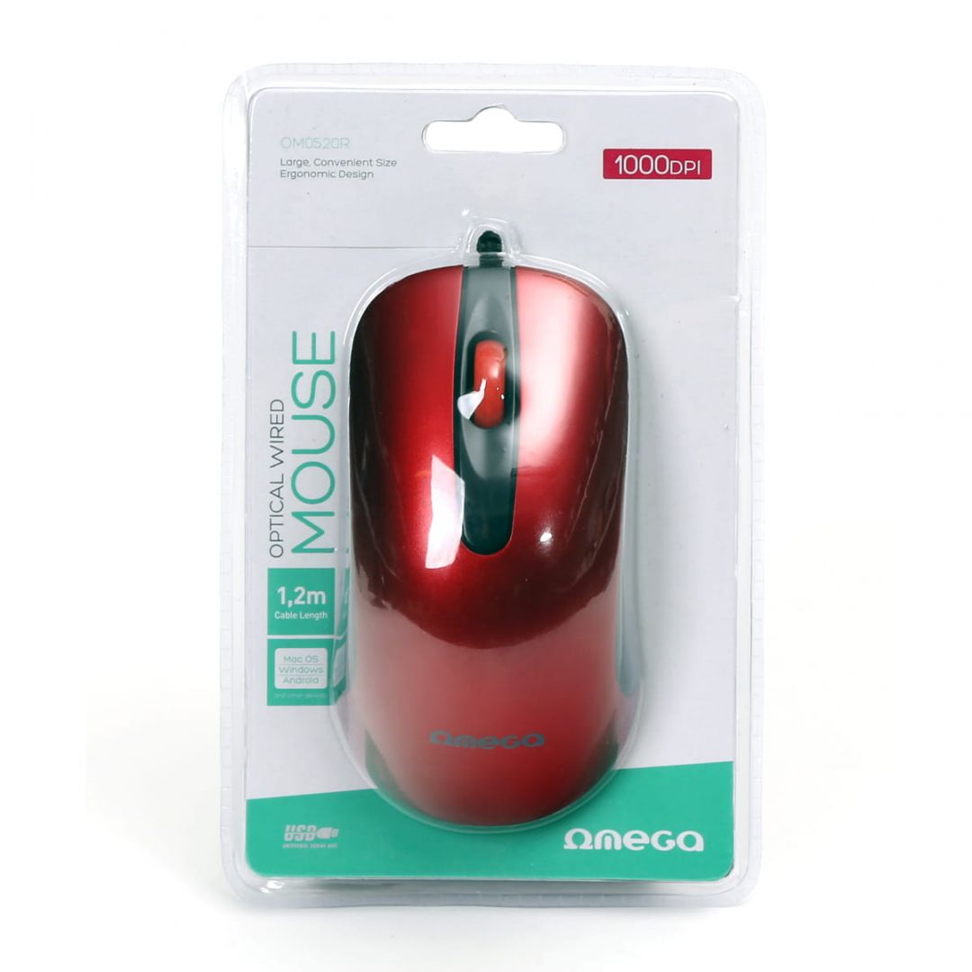 Omega OM0520R Mouse Red