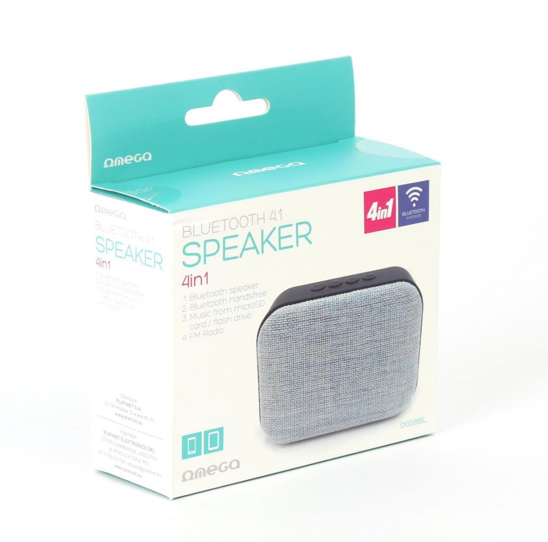 Omega OG58BL Wireless Bluetooth Speaker Fabric Blue