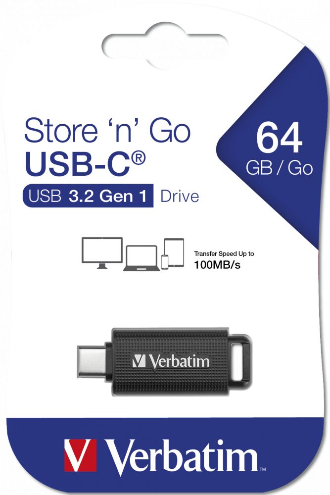 Verbatim 64GB Store 'n' Go USB-C USB3.2 Black