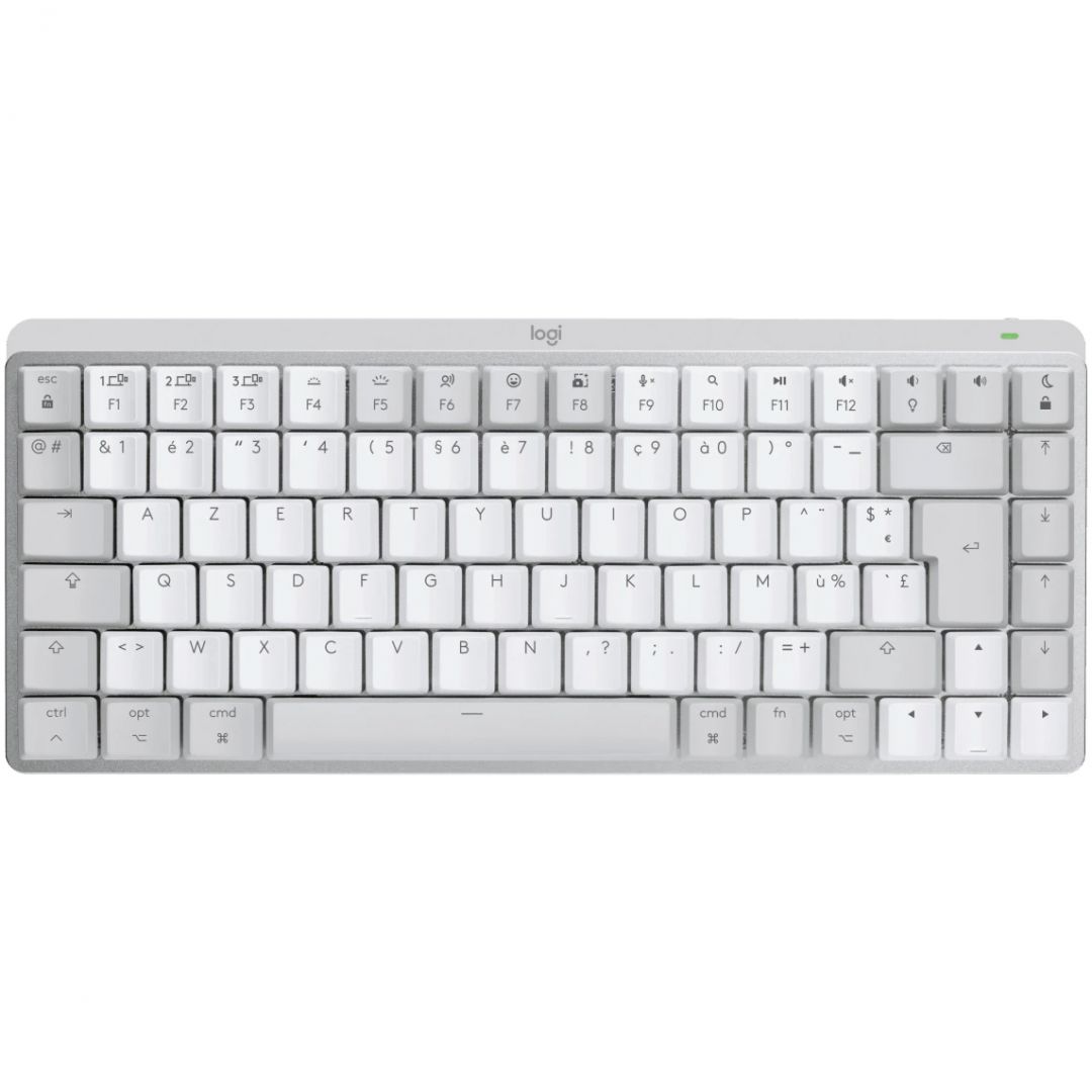 Logitech MX Mechanical Mini for Mac Tactile Quiet Wireless Keyboard Pale Grey US