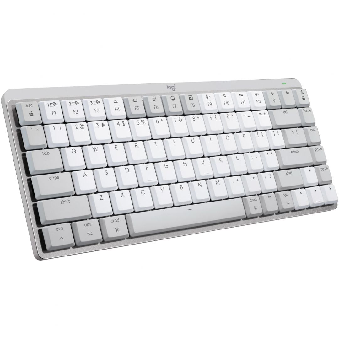 Logitech MX Mechanical Mini for Mac Tactile Quiet Wireless Keyboard Pale Grey US