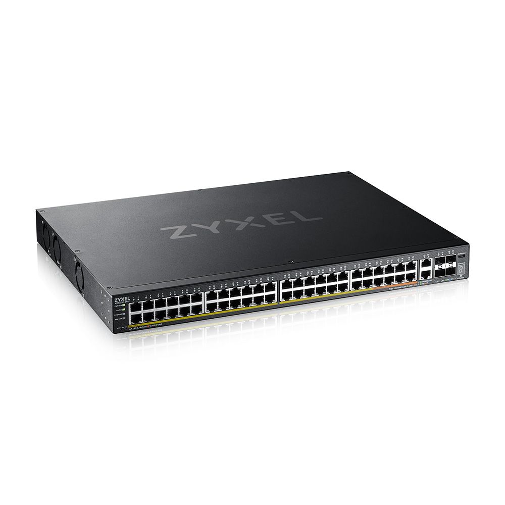 ZyXEL XGS2220-54FP 48-port GbE L3 Access PoE+ Switch with 6 10G Uplink (960 W)