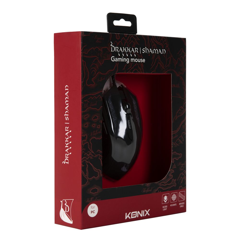 KONIX Drakkar Shaman Gaming Mouse Black