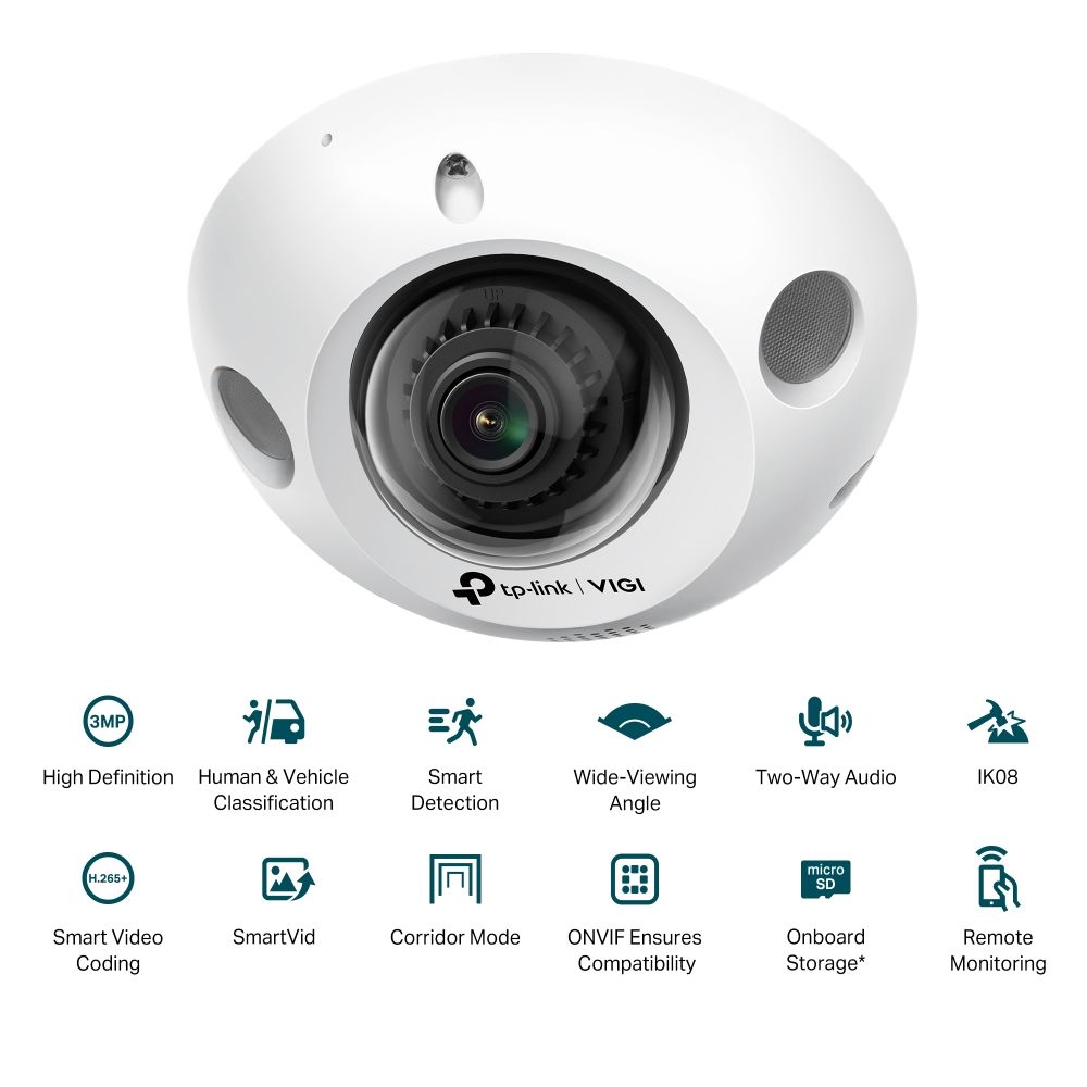 TP-Link VIGI C230I (2.8mm) 3MP Mini Dome Network Camera