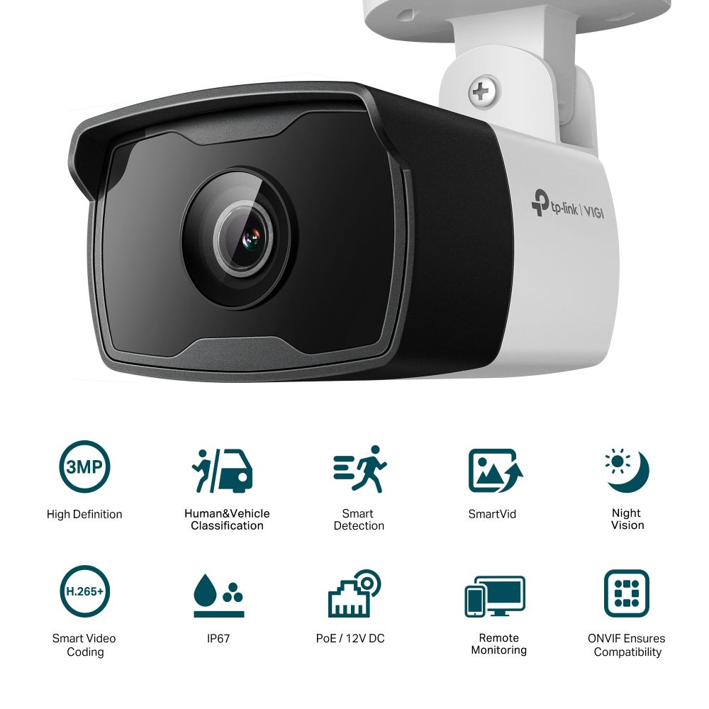 TP-Link VIGI C330I (2.8mm) 3MP Outdoor Bullet Network Camera