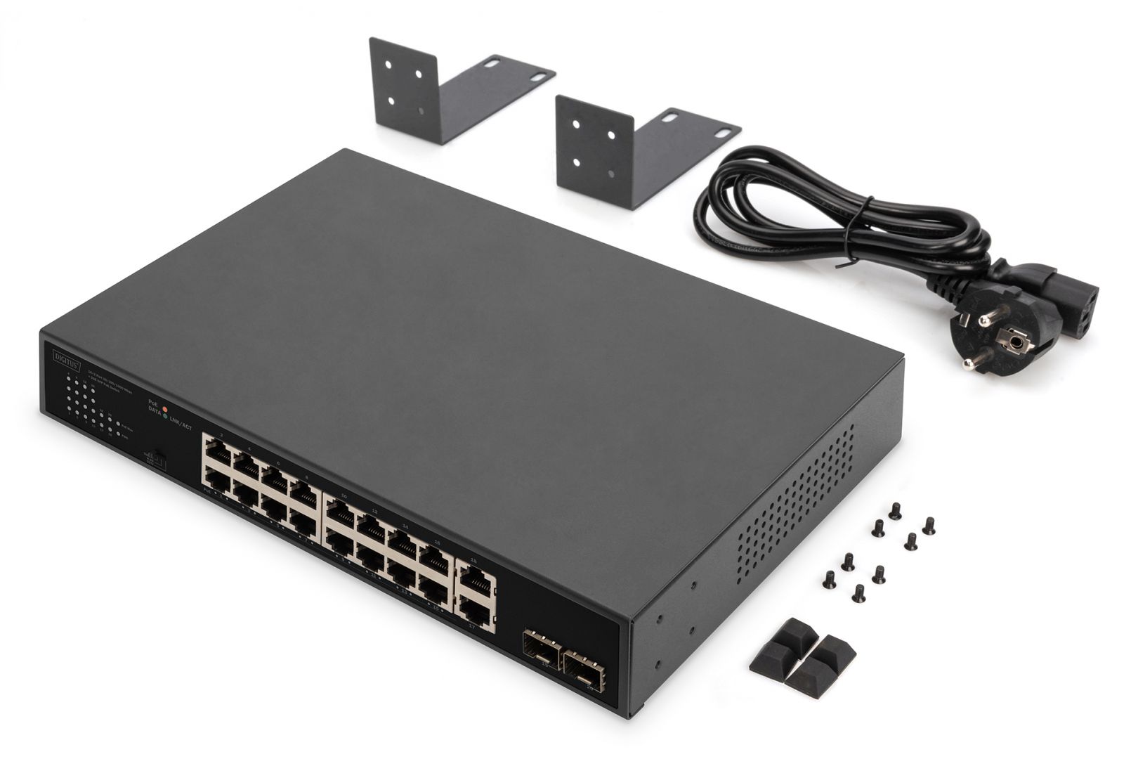 Digitus 16+2 Port 10/100/1000 Mbps + 2 Gigabit SFP PoE Switch