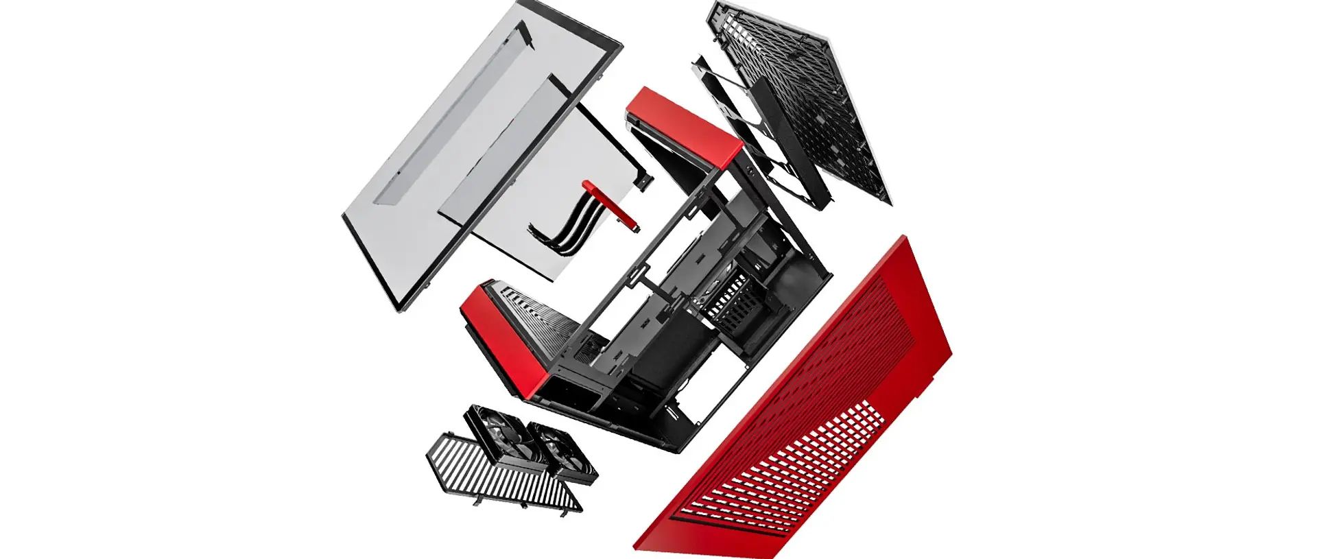 HYTE Y60 Tempered Glass Red/Black