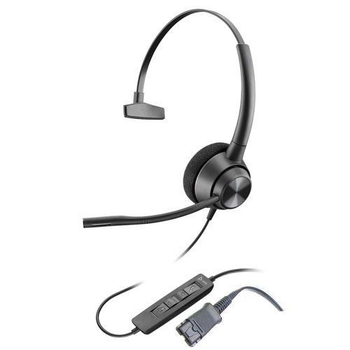 Poly Plantronics EncorePro 310 Quick Disconnect Headset Black