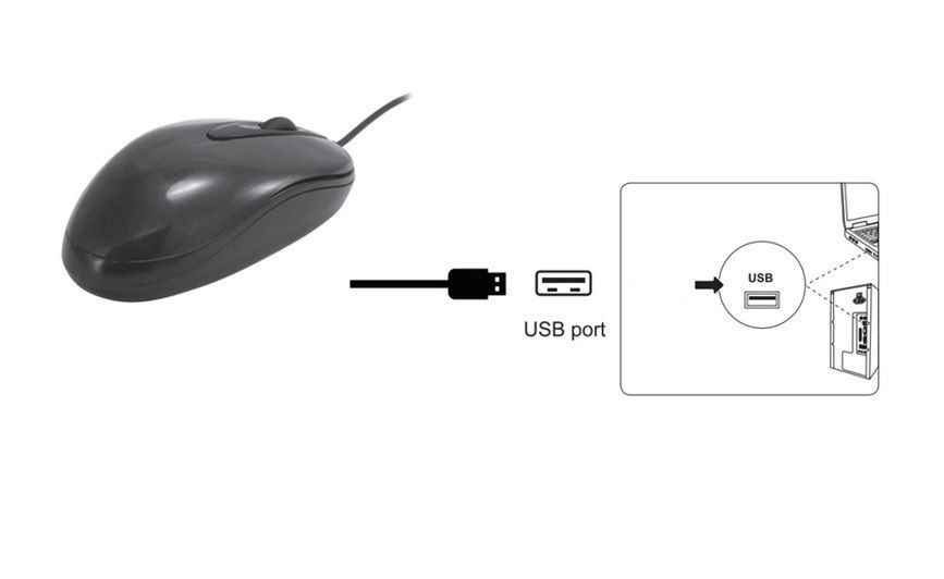 EQuip Optical Desktop Mouse Black