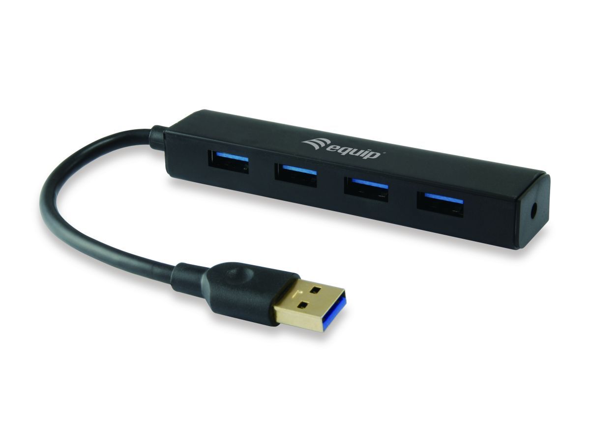 EQuip 4-Port USB 3.2 Gen 1 Hub Black