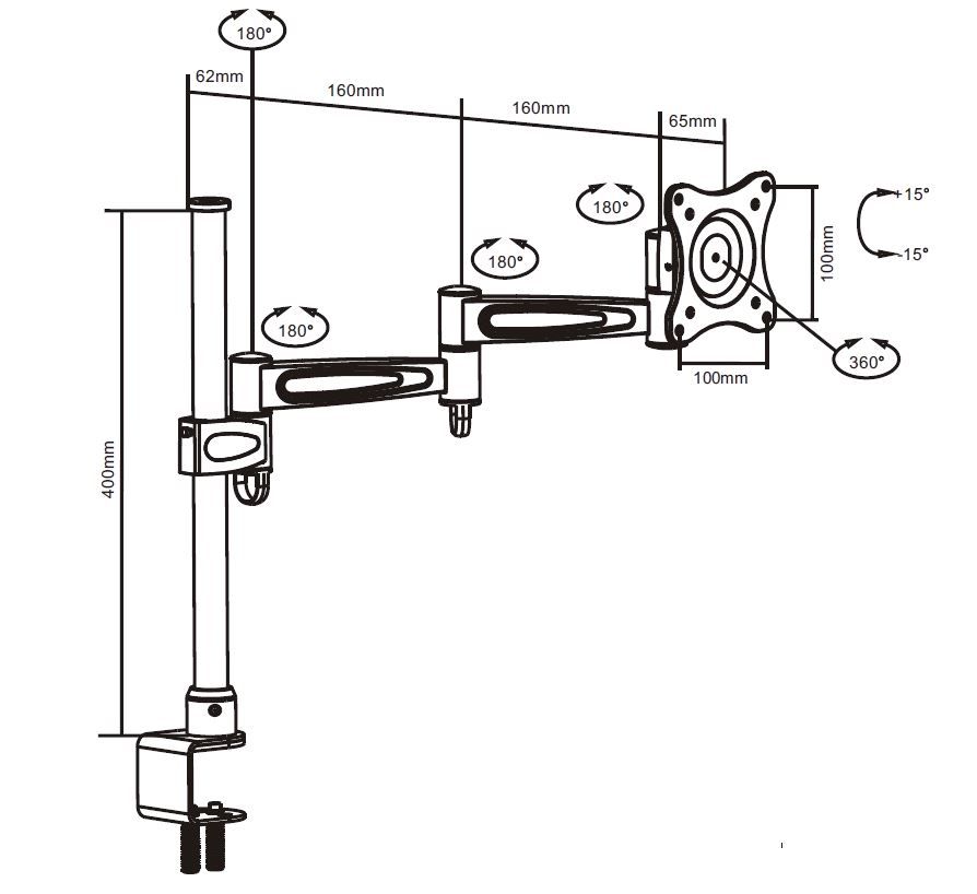 Sunne LCD-B13 Monitor Brackets