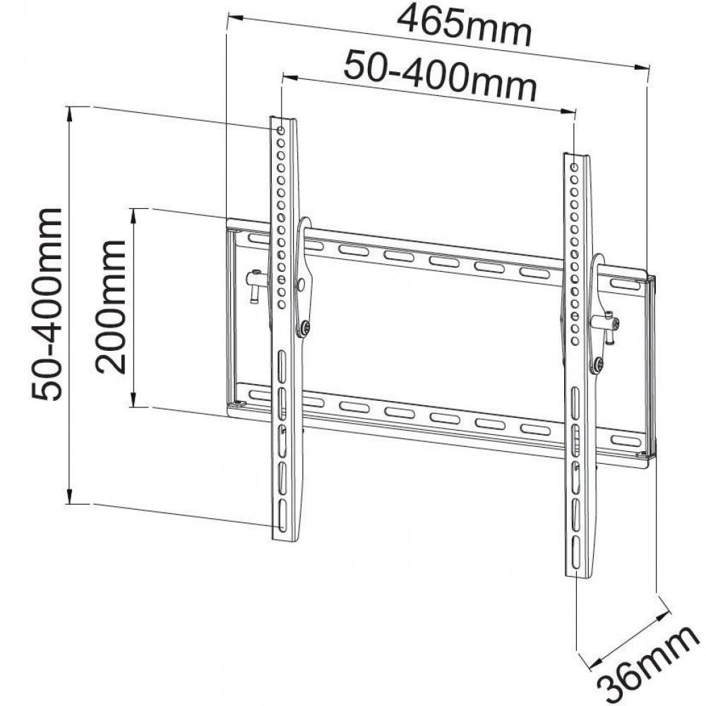 TECHLY  23"-55" Tilt Wall Mount for LED LCD TV Black