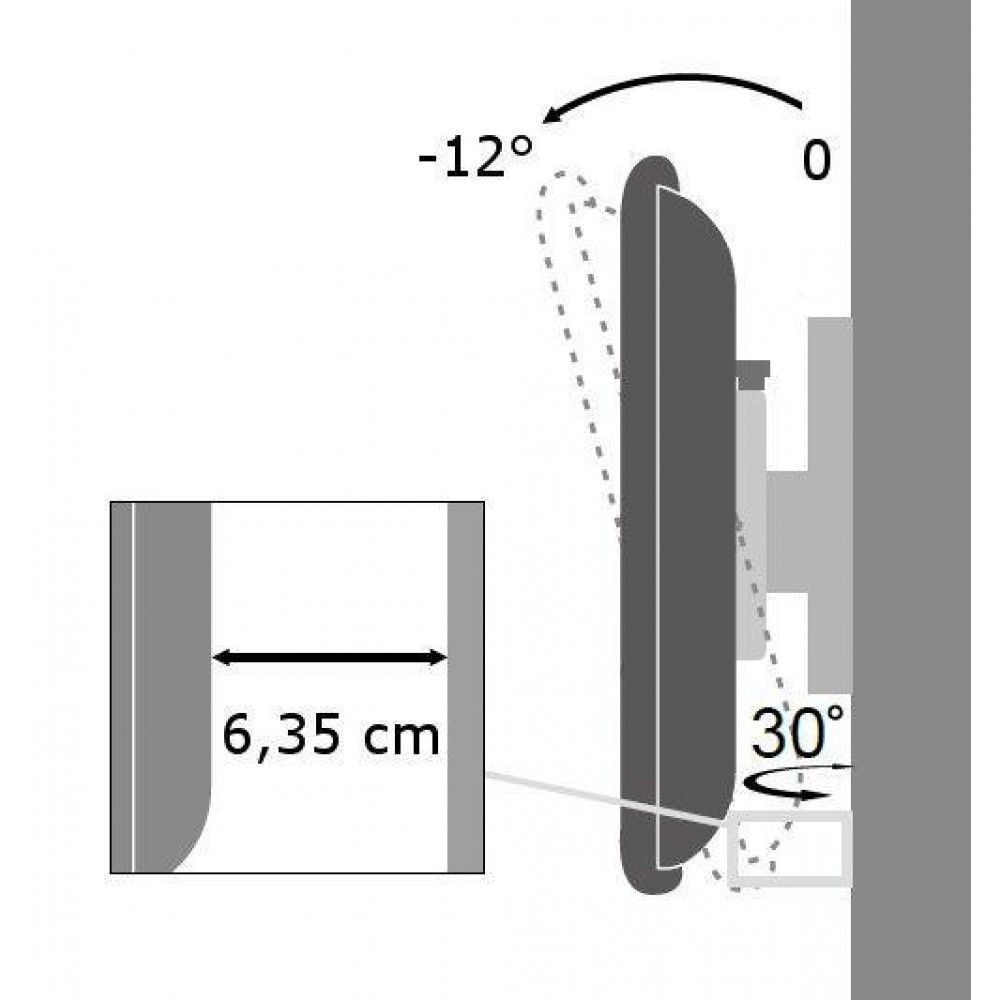 TECHLY  19"-37" Wall Bracket for LED LCD TV Tilt 1 Swivel Black