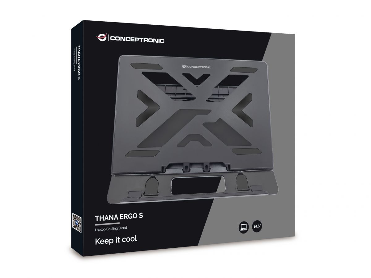 Conceptronic  THANA03B ERGO Laptop Cooling Pad Black