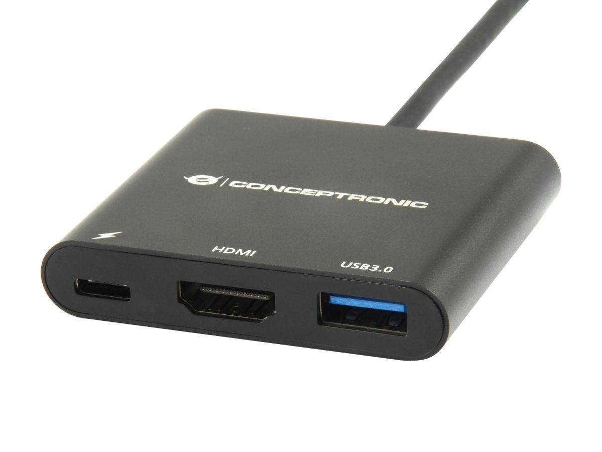 Conceptronic  DONN01B 3in1 USB3.2 Gen 1 Docking Station Black