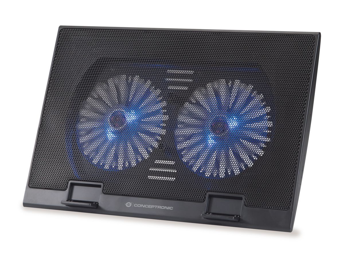 Conceptronic  THANA02B 2-Fan Laptop Cooling Pad Black