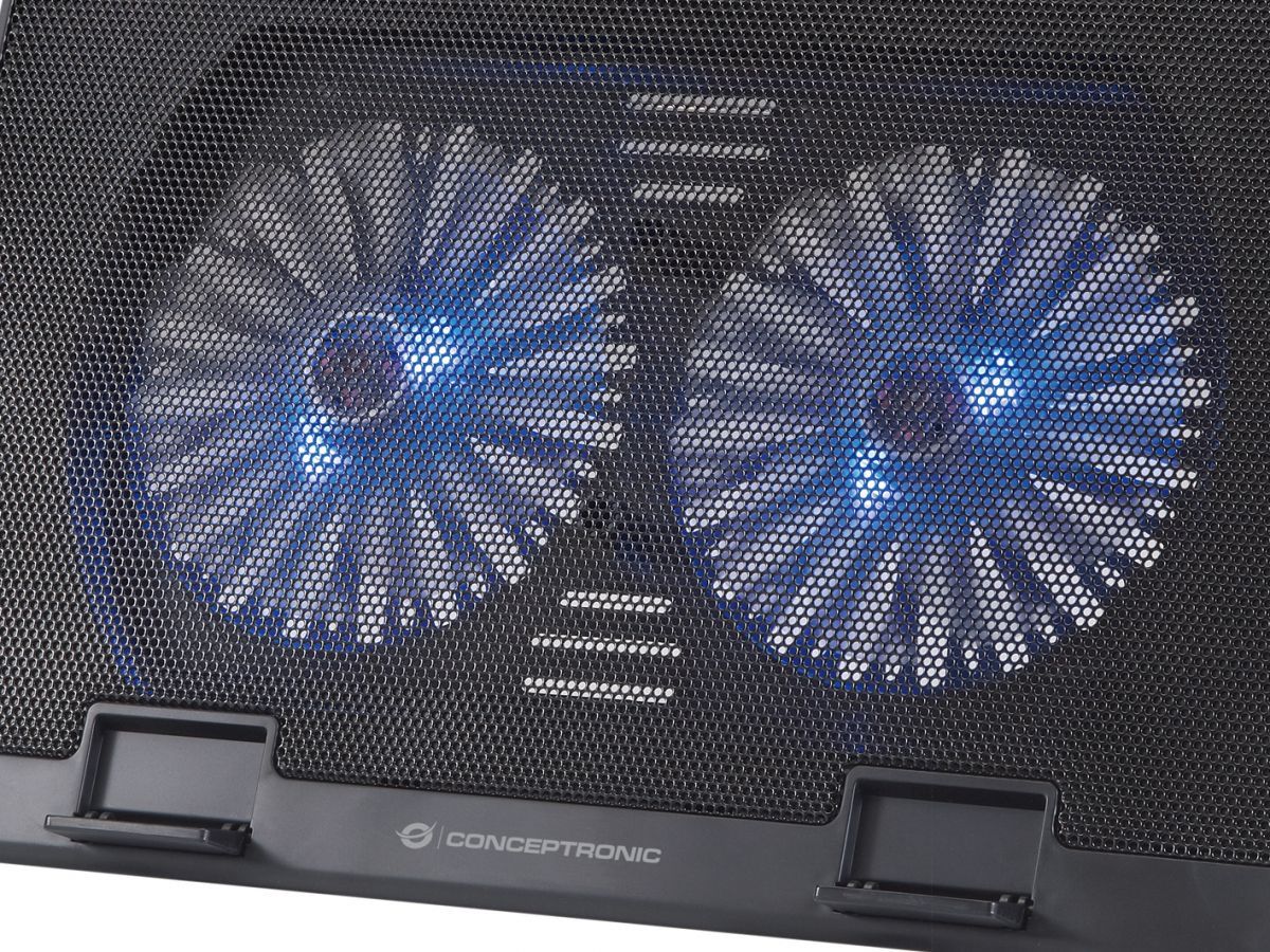 Conceptronic  THANA02B 2-Fan Laptop Cooling Pad Black