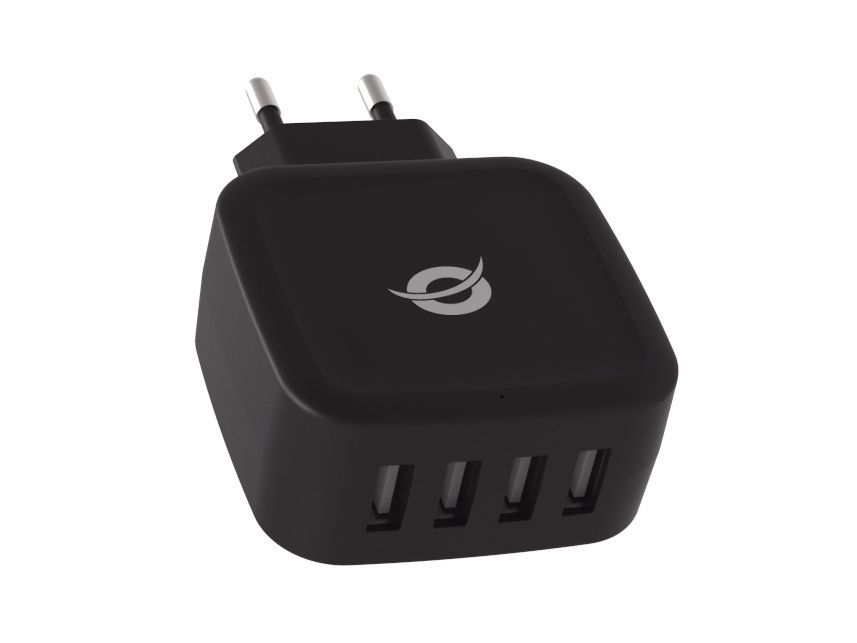 Conceptronic  ALTHEA04B  4-Port 25W USB Charger Adapter Black