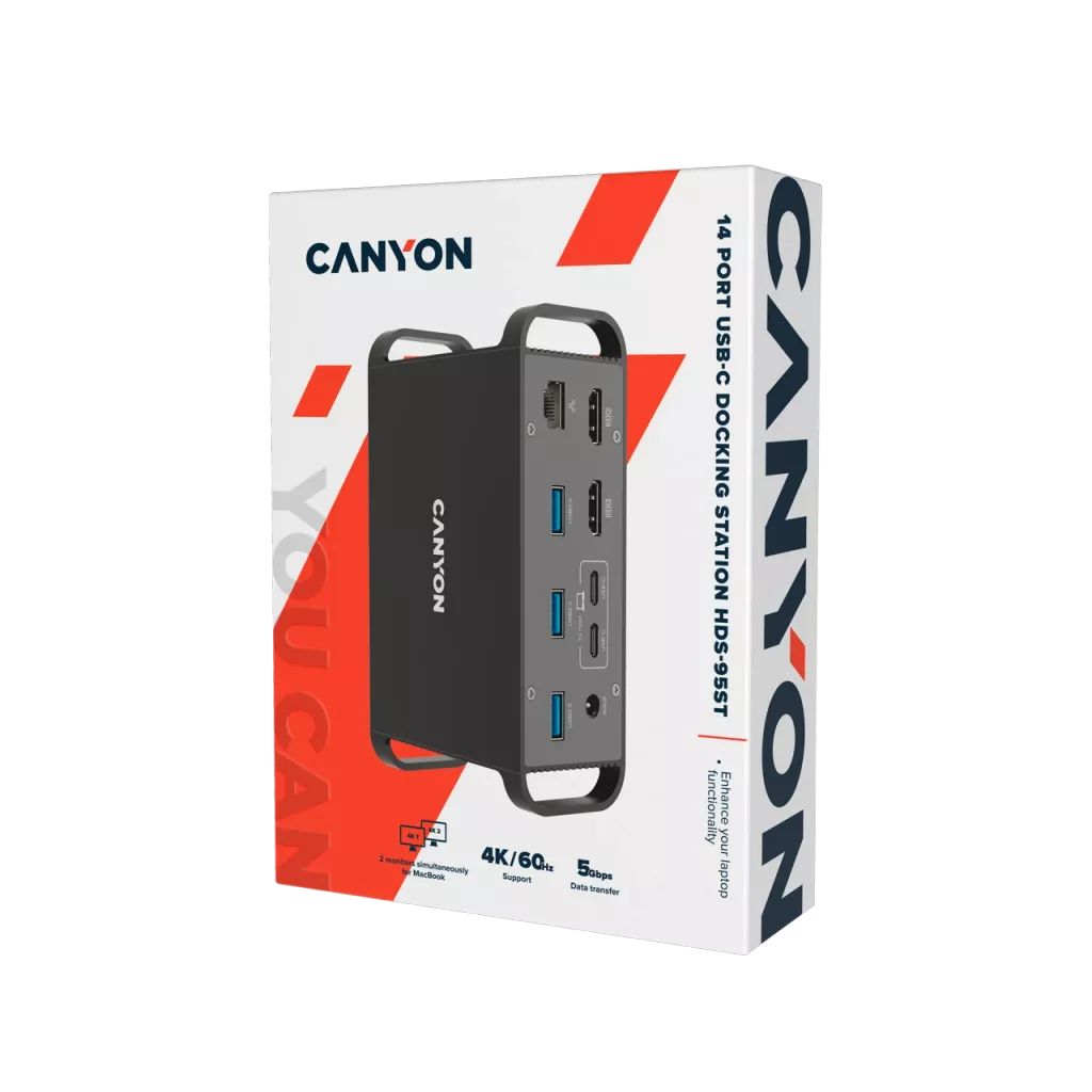 Canyon CNS-HDS95ST Multiport Docking Station 14-in-1 Black