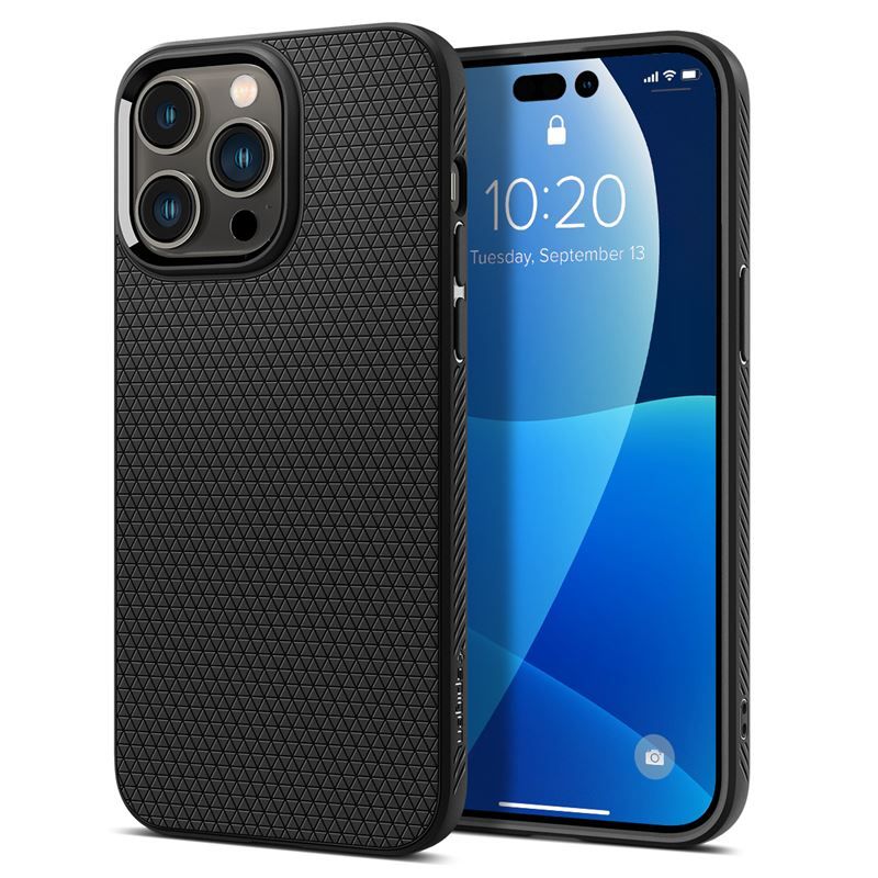 Spigen Liquid Air, matte black - iPhone 14 Pro