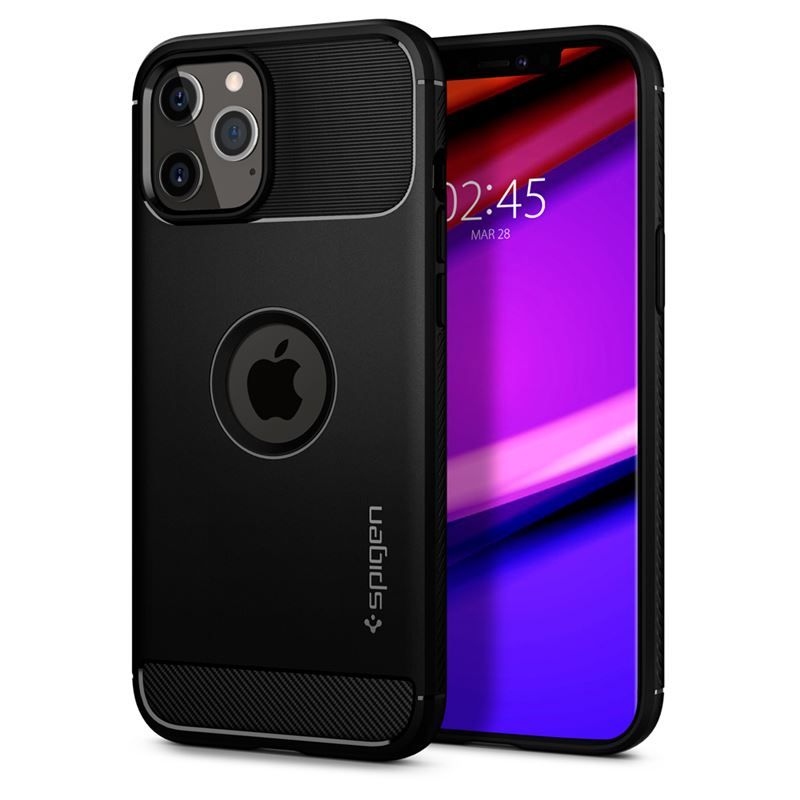 Spigen Rugged Armor, black - iPhone 12/Pro