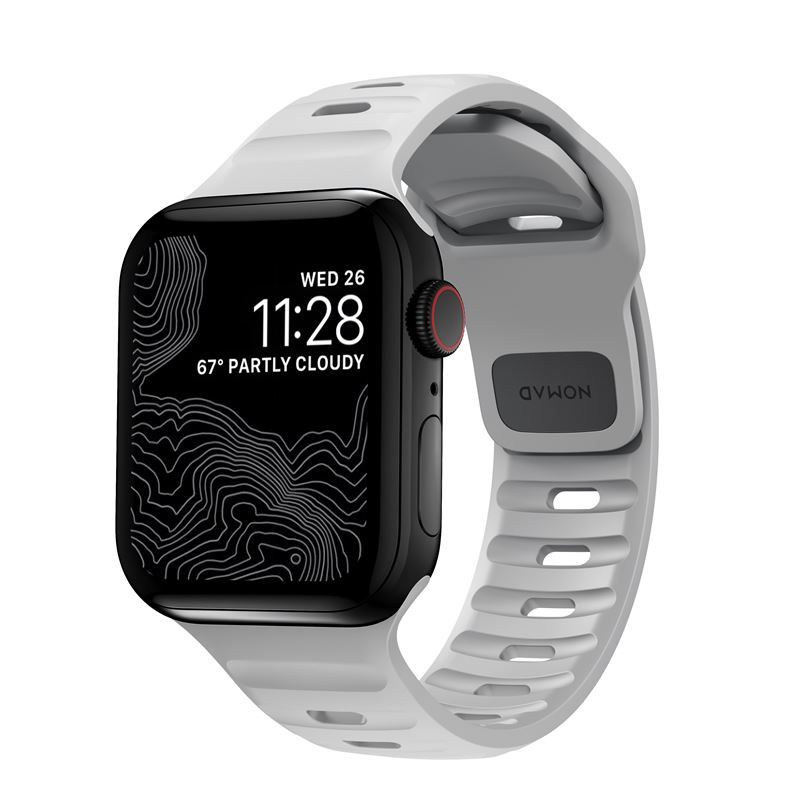 Nomad Sport Strap M/L, grey - Apple Watch Ultra (49mm) 8/7 (45mm)/6/SE/5/4 (44mm)/3/2/1 (42mm)