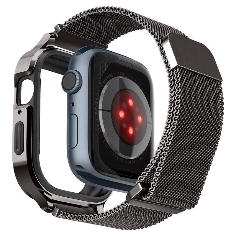 Spigen Metal Fit Pro, graphite - Apple Watch 8/7 45mm